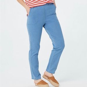 Denim & Co. Women's Pants Sz 2X Tall Orig Waist W/Side Pockets A380917